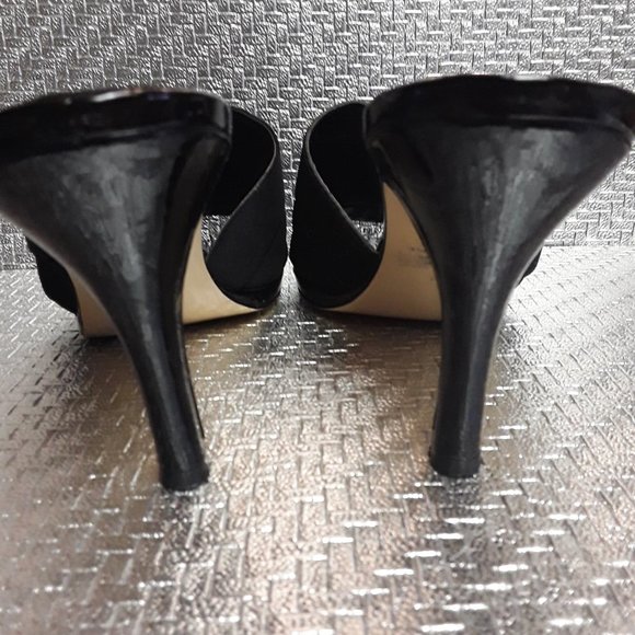 Coldwater Creek Black Fabric & Patent Heel 8.5 - Picture 6 of 8